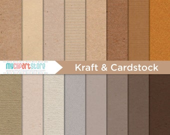 Digital Texture - Kraft Paper & Card stock, Corrugated Cardboard, Scrapbook Paper, Digital Pattern (Instant Download) JPG, PDF