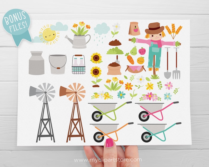 Cute Farm Clipart, Farm Animals, Pink Barn, Farm Birthday, Baby Shower, Farmstead, Cow svg Digital Download Sublimation SVG, EPS, PNG image 5