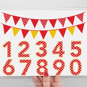 Polkadot Birthday Numbers Clipart, Dotted Numbers svg Digital Download Sublimation Design SVG, EPS, PNG image 8