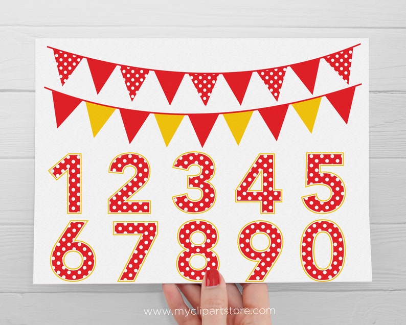 Polkadot Birthday Numbers Clipart, Dotted Numbers svg Digital Download Sublimation Design SVG, EPS, PNG image 8