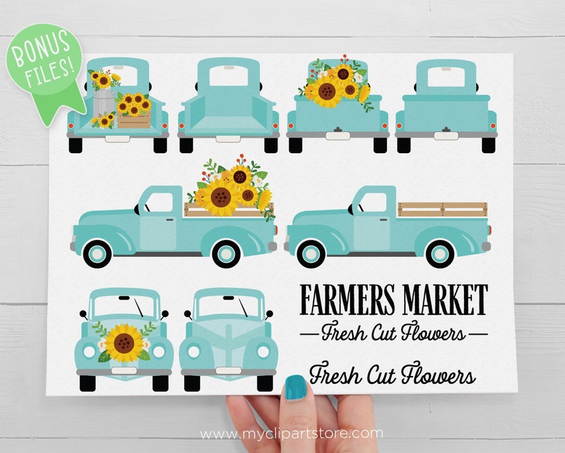 Free Free 118 Truck With Sunflowers Svg SVG PNG EPS DXF File