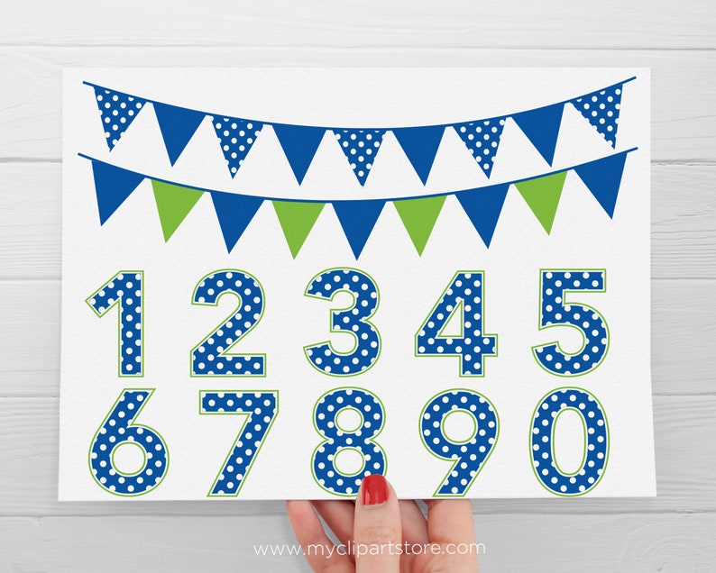 Polkadot Birthday Numbers Clipart, Dotted Numbers svg Digital Download Sublimation Design SVG, EPS, PNG image 3