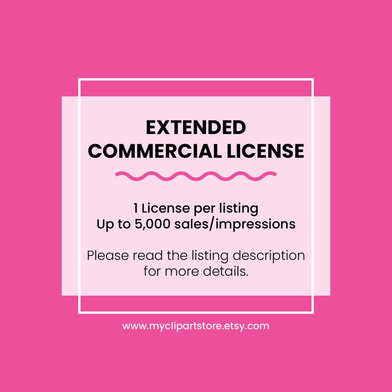 Commercial Use Extended License NO Credit required Small Business image 1