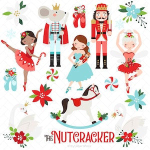 Cascanueces, ballet, Navidad, bailarina, hada, rey ratón - Descarga digital / Sublimación / SVG, EPS, PNG