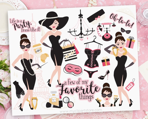 Tiffany's Fashion, Little Black Dress, Prom Girl, Homecoming Dance, Lingerie, Pink, Paris, Princess, Commercial Use, Sublimation, HTV, SVG Il_570xn