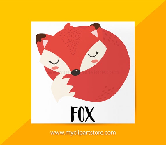 Download Fox Clipart Single Forest Woodland Jungle Animals Wildlife Baby Animals Baby Shower Commercial Use Htv Print To Cut Svg Vector By Myclipartstore Catch My Party