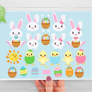 Easter Bunny, Hoppy Easter, Happy Easter Clipart, bunny, rabbit, easter egg hunt Digital Download Sublimation Design SVG, EPS, PNG image 3