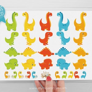 Dinosaurs Clip Art, Dinosaur svg, Dino Party, Dinosaur Graphic, Baby, Boy Dino Digital Download Sublimation Design SVG, EPS, PNG image 3