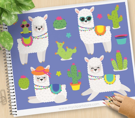 Download Llama Clipart Llama Digital Art Alpaca Clipart Cactus Clip Art Llama Svg Digital Download Llama Party By Myclipartstore Catch My Party