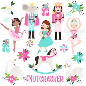 Clipart de Quebra-Nozes de Natal, Balé de Quebra-Nozes Pastel, Fada de Açúcar, Rei Rato png - Download Digital | Sublimação | SVG, EPS, PNG