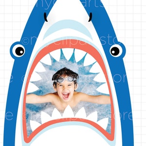 Cute Shark Clipart, Shark Birthday SVG, Under The Sea Digital Download