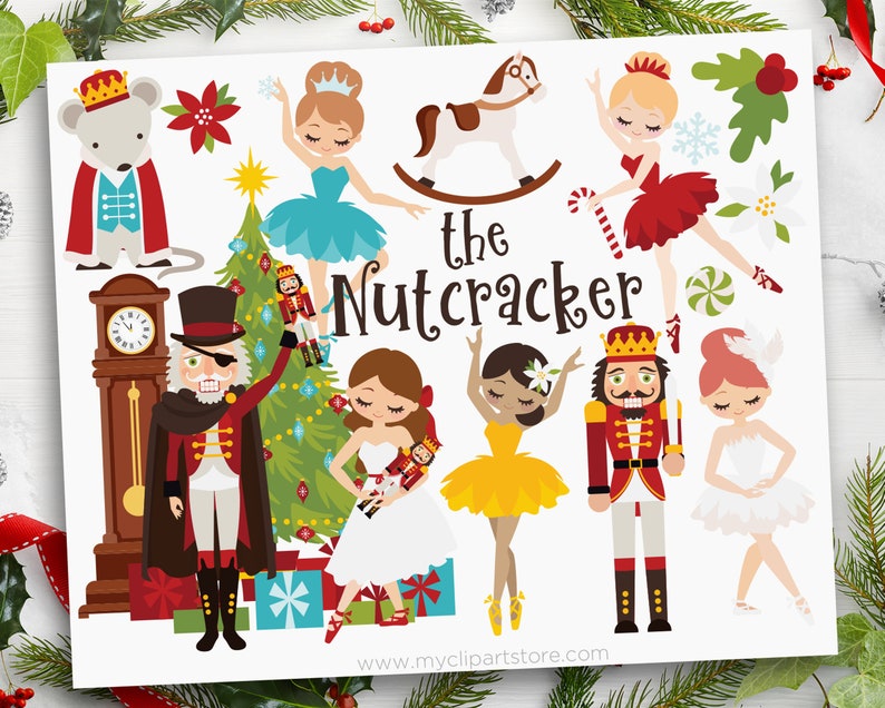 Nutcracker Clip Art Ballet Clipart Nutcracker Suite Etsy