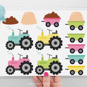 Cute Farm Clipart, Farm Animals, Pink Barn, Farm Birthday, Baby Shower, Farmstead, Cow svg Digital Download Sublimation SVG, EPS, PNG image 6