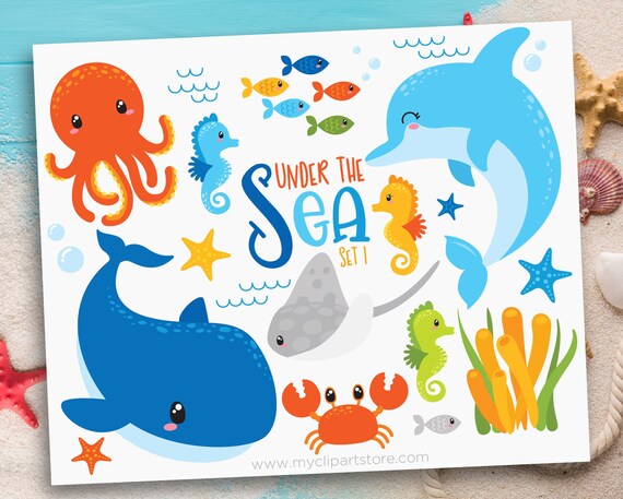 Under The Sea Clipart 1 Sea Animals Cute Fish Dolphin Whale Crab Starfish Seahorse Nautical Ocean Commercial Use Sublimationhtv By Myclipartstore Catch My Party Under The Sea Clipart 1 Sea Animals Cute Fish Dolphin Whale Crab Starfish Seahorse Nautical Ocean Commercial Use Sublimationhtv By Myclipartstore Catch My Party