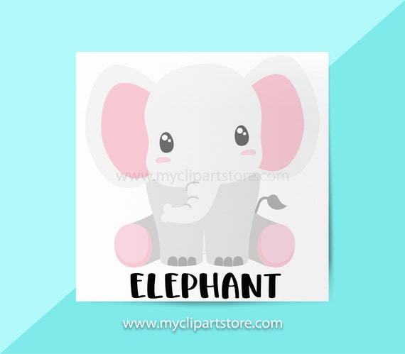 Download Elephant Clipart Singleelephants Jungle Animals Wildlife Etsy