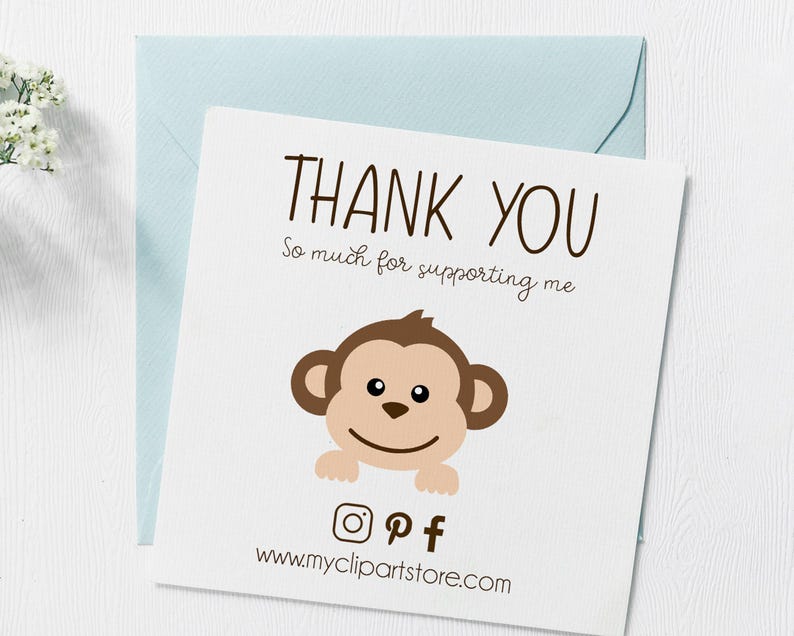 Monkey Clipart: Jungle Animals SVG, EPS, PNG (Digital Download) image 4