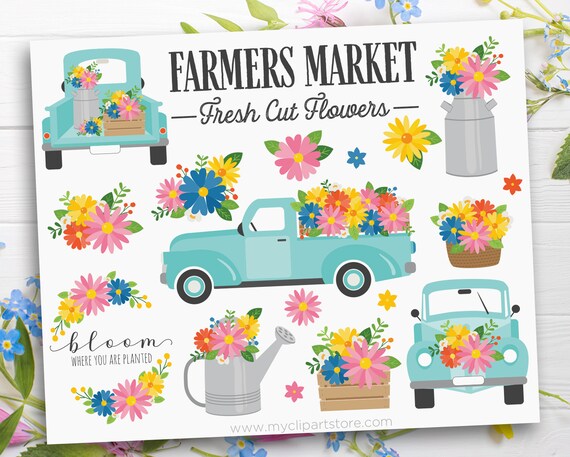 Free Free Vintage Truck With Flowers Svg 430 SVG PNG EPS DXF File
