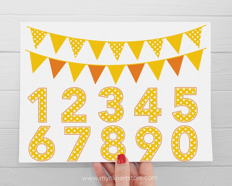 Polkadot Birthday Numbers Clipart, Dotted Numbers svg Digital Download Sublimation Design SVG, EPS, PNG image 6