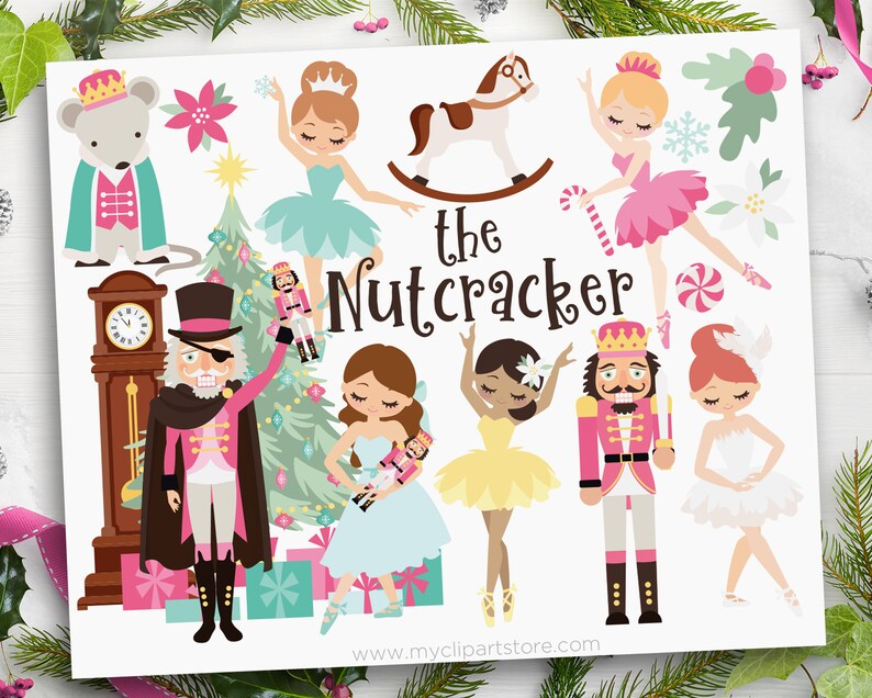 Nutcracker Clipart Christmas Clipart Ballet Clipart Clara | Etsy