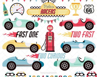 Vintage Rennauto Clipart: Retro Sportwagen PNG, Formel 1, Rennwagen SVG, Jungen Geburtstag, Transport, Babyparty (digitaler Download)