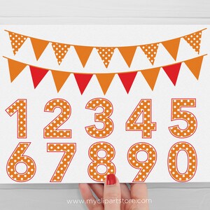 Polkadot Birthday Numbers Clipart, Dotted Numbers svg Digital Download Sublimation Design SVG, EPS, PNG image 7