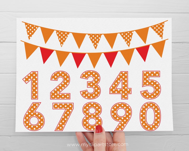 Polkadot Birthday Numbers Clipart, Dotted Numbers svg Digital Download Sublimation Design SVG, EPS, PNG image 7