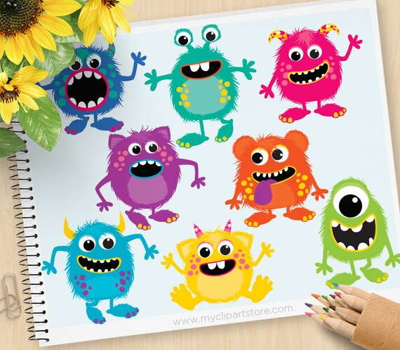 Download Cute Monster Clipart Monster Birthday Card Baby Monster Clipart Monster Clip Art Monster Svg Monster Stickers By Myclipartstore Catch My Party
