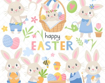 Beatrix Potter Bunny Clipart: Peter the Easter Rabbit, Spring Designs (Digital Download)