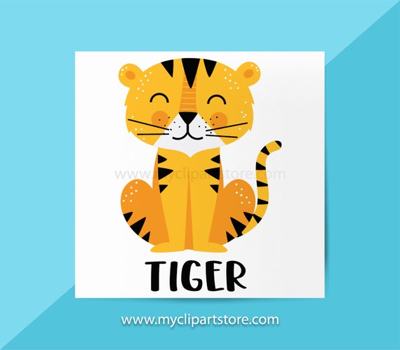 Download Tiger Clipart Single Jungle Animals Wildlife African Safari Baby Animals Baby Shower Commercial Use Htv Print To Cut Svg Vector By Myclipartstore Catch My Party