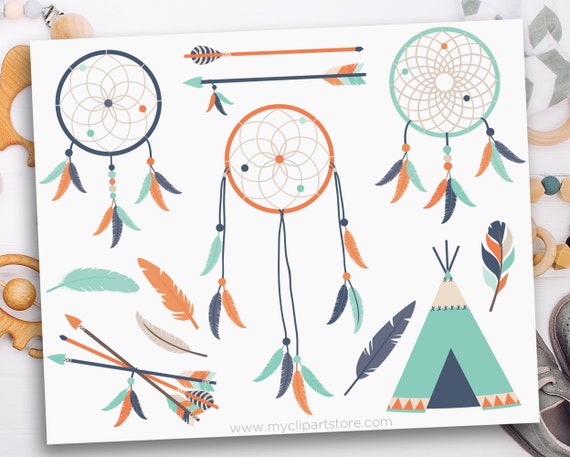Download Tribal Boy Dreamcatchers Clipart Native American Indian Bohemian Boho Hipster Arrows Teepee Commercial Use Sublimation Htv Svg By Myclipartstore Catch My Party 3D SVG Files Ideas | SVG, Paper Crafts, SVG File
