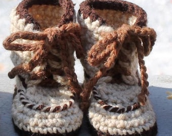 Botines de bebé hechos a mano - Botas de trabajo o de senderismo - Variedad de colores - Crochet by Cathy