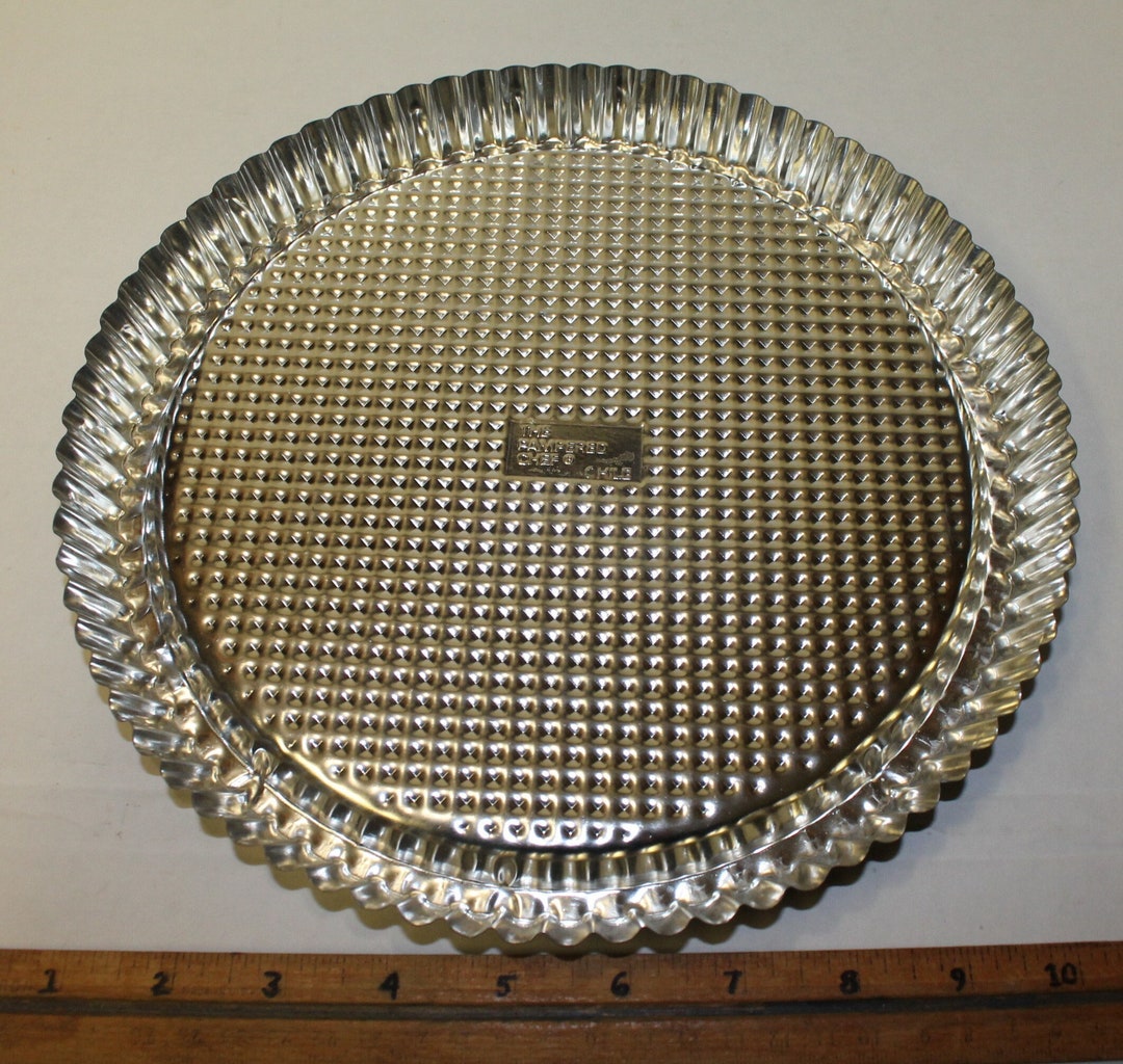 Vintage Pampered Chef Tort Flan Quiche Cheese Cake Fluted Pans Tins Baking Set of Two Pans Etsy