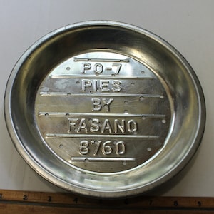 Vintage Pies By Fasano PO-7 8760 Chicago Logo Pie Baking Dish Pan Plate