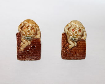 Wade Nursery Rhymes Humpty Dumpty Canadian Red Rose Tea Figurine - Made in England