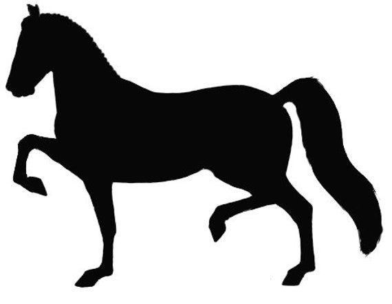 Hackney Horse Or Pony Trotting Equine Decal Black Silhouette Etsy