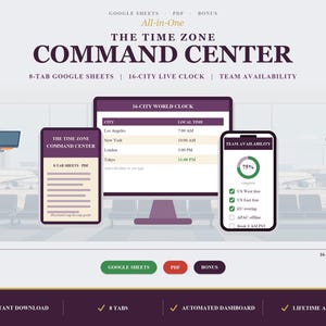 Time Zone Command Center - Editable Google Sheet