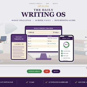 Daily Writing OS - Editable Google Sheet