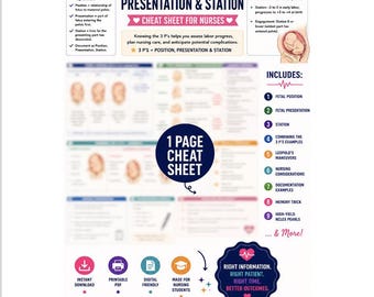 Fetal Position, Presentation & Station Nursing Study Guide | OB Nursing Notes | NCLEX Review PDF
