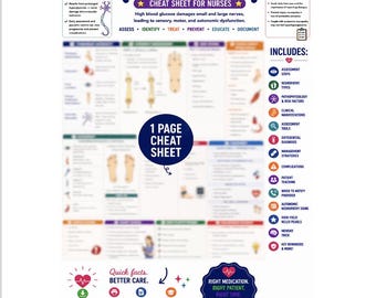 Guida allo studio infermieristico sulla neuropatia diabetica / Appunti di infermieristica endocrinologica / PDF di ripasso per l'esame NCLEX