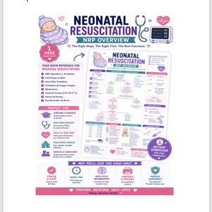 Guía rápida de reanimación neonatal (descripción general del RRN) / Algoritmo de RRN y guía de la UCIN (PDF)