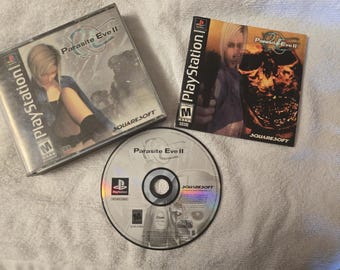 Parasite Eve II PS1 Disc 2, Manual, Case (Black Label) Squaresoft Upgrade