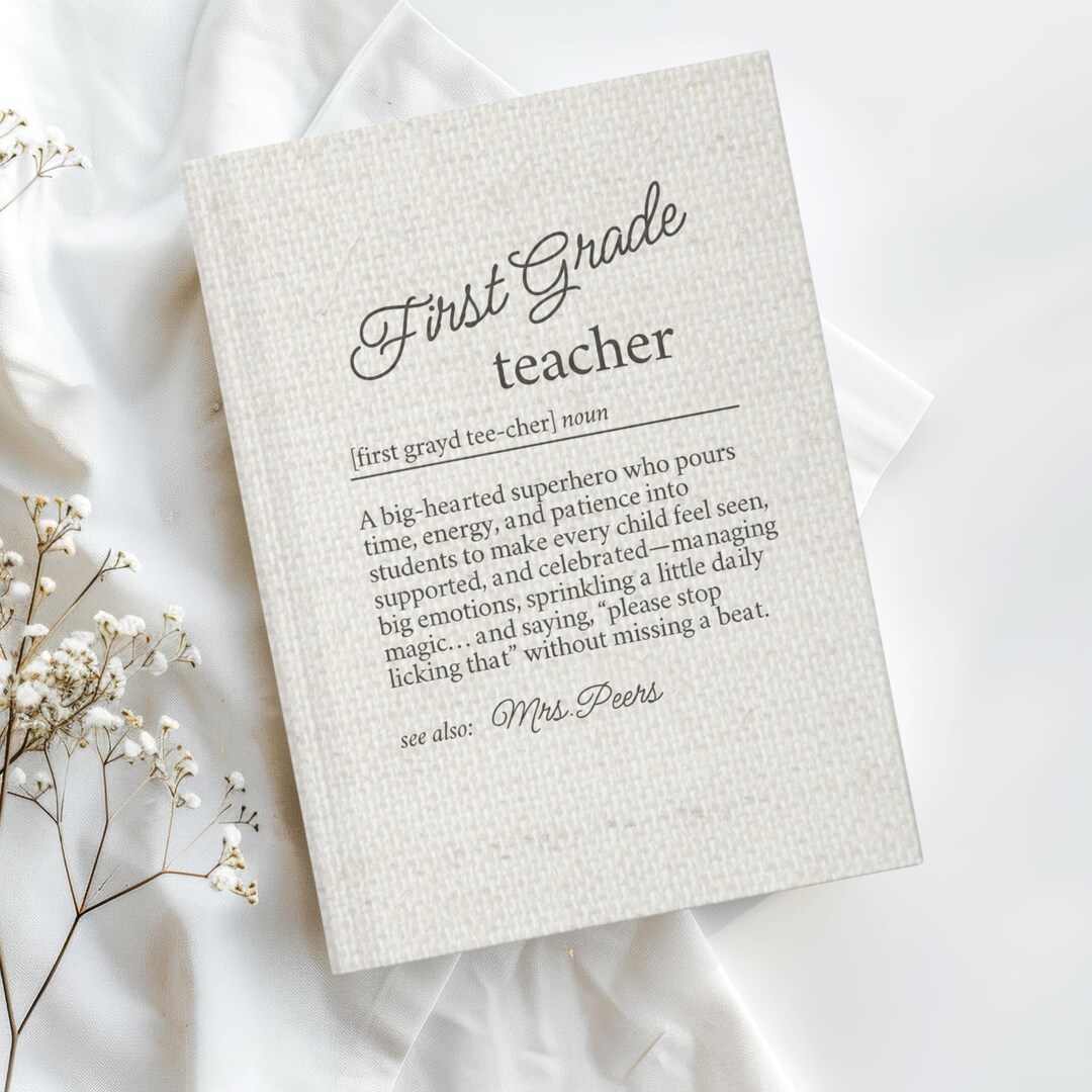 Silly First Grade Funny First Grade Teacher Journal – Teacher Appreciation Gift – Gift ...