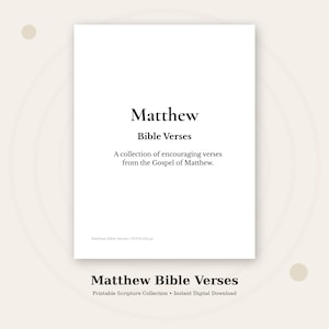 Matthew Bible Verses | Christian Scripture PDF | Bible Study Download