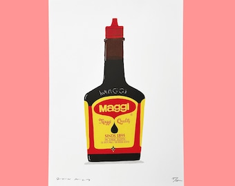 Maggi — RISO Print, A3, 3 colours, hand-drawn