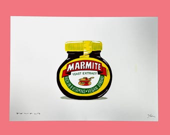 Marmite — RISO Print, A3, 3 colours, hand-drawn