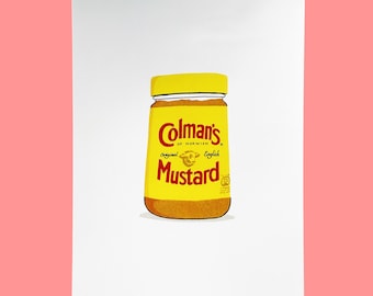 Colman‘s Mustard — RISO Print, A3, 3 colours, hand-drawn