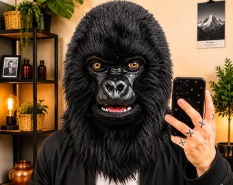 Monkey Mask · Furry Animal Cosplay · Costume Head · Halloween Mask