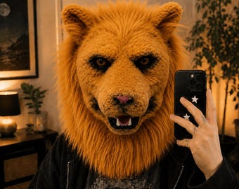 Lion Mask Full Head · Realistic Tiger Animal Cosplay · Costume Animal Furry