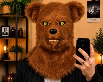 Evil Bear Full Head Mask · Moving Jaw Animal · Creepy Teddy Bear Costume