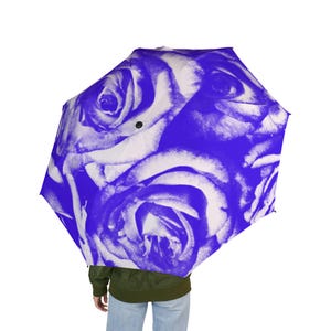 Chic Floral Foldable Umbrella, Compact Travel Umbrella, Stylish Rain Gear, Gift for Her, Rainy Day Essential, Unique Accessories